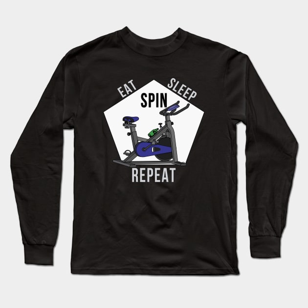 Eat Sleep Spin Repeat Long Sleeve T-Shirt by DiegoCarvalho